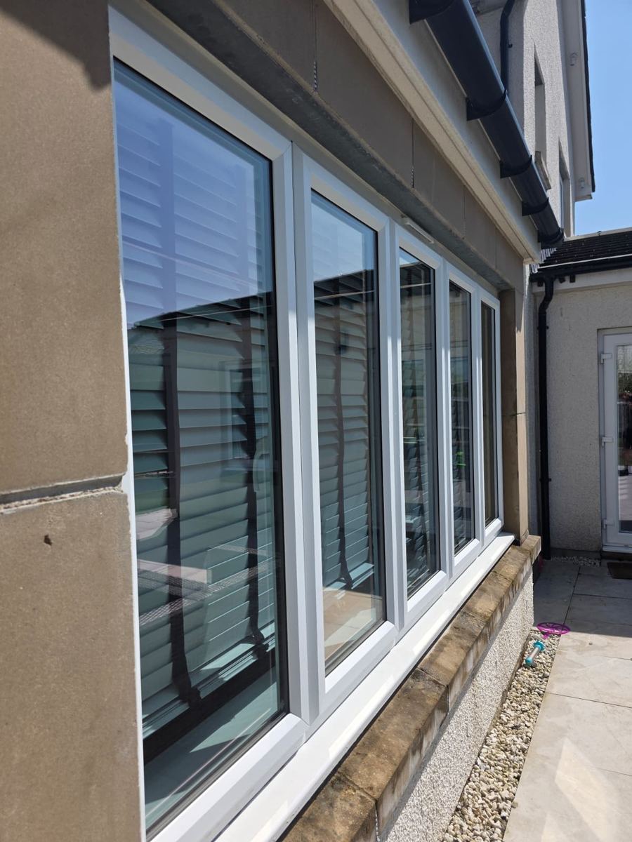 A full row of freshly cleaned windows on one of our rounds